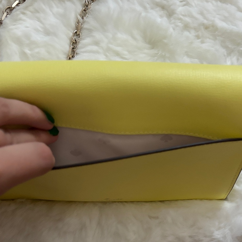 Kate Spade Yellow Crossbody Bag with Chain Strap - Picture 6 of 7